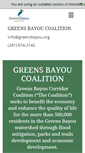 Mobile Screenshot of greensbayou.org